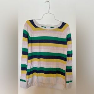 Old Navy Lightweight Striped Sweater, Size XS 💗🤍💛💚💙💗